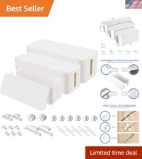 Electrically Insulated Cable Organizer Box Set - Enhanced Cord Management