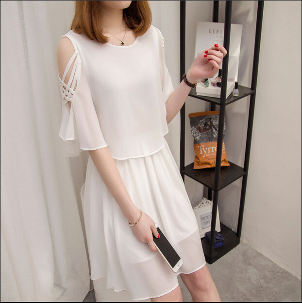 pure chiffon dresses Pure Chiffon Embroidered Wedding Dress