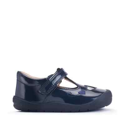 Mädchen Start Rite Part T Bar erste Schuhe Kinder Kleinkinder Navy Lack UK 3,5