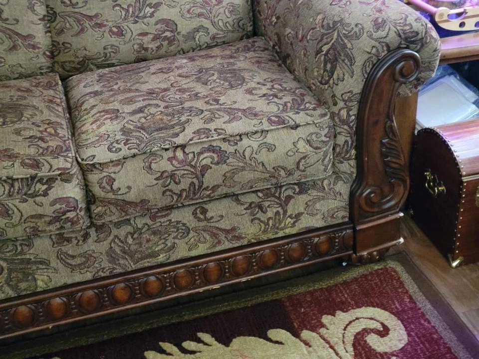 sofa, brown, 86" long used, $250 - Image 2 of 2