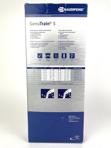 Rodillera Bauerfeind GenuTrain S como NUEVA | Talla 2 derecha titanio salud - Imagen 5 de 16