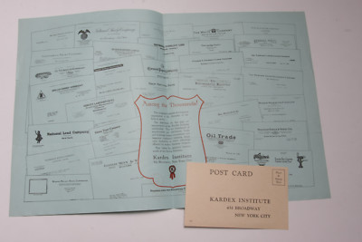 1926 Lamson Goodnow Leaflet Kardex Institute NYC PostCard Signed Ephemera L504A