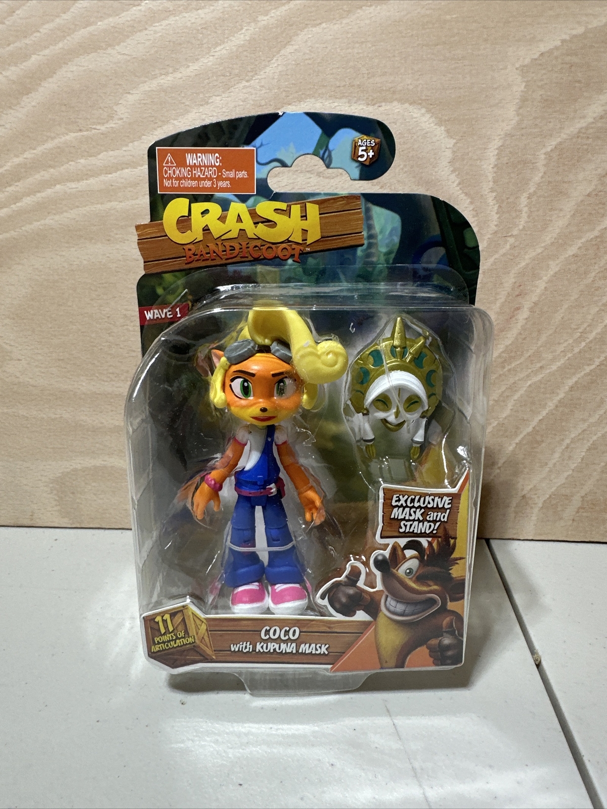 Crash Bandicoot Action Figure 11cm Coco With Kupuna Mask New Open Pack