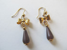 Vintage New Old Stock Glass Dangle Earrings Posts — photo 8