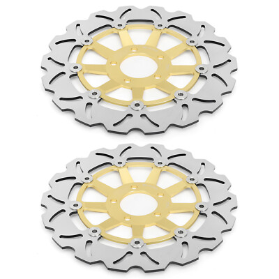 For Kawasaki Pair Front Brake Discs Rotors ZXR 750 1989-1990 ZRX 1200 2001-2006