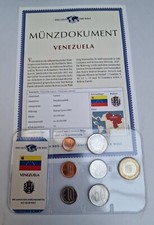 1 Centimo - 1 Bolivar 2007 Excellent Condition Coins Set Venezuela 🇻🇪 