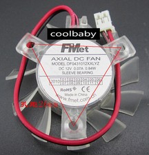 FMet DF0431012XXLYZ Graphics card cooling fan DC12V 0.07A 2Pin