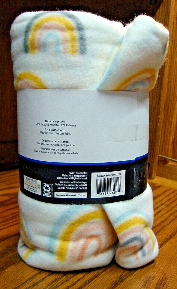 Mainstays RAINBOW Fleece Throw/Blanket 50x60 Polyester Ultra Soft New! 963 - Image 2 of 4
