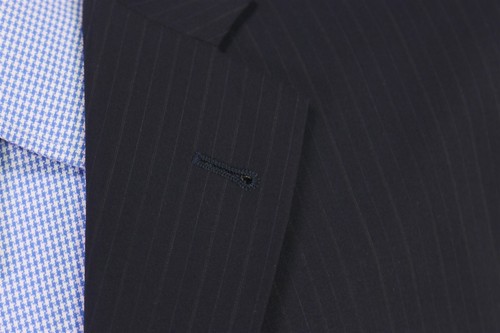 Burberry London Bond St Navy Blue Striped 3-Btn Blazer Jacket 42L - 第 5/11 張圖片
