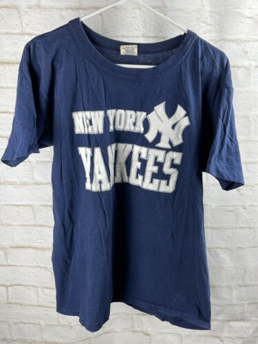 Vtg NY New York Yankees MLB Blue T-shirt Mens L 70