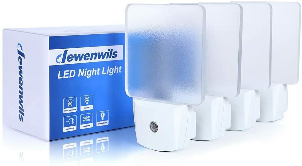DEWENWILS Plugin LED Night Light Bathroom Nightlights With Light Sensor HPSL01H eBay