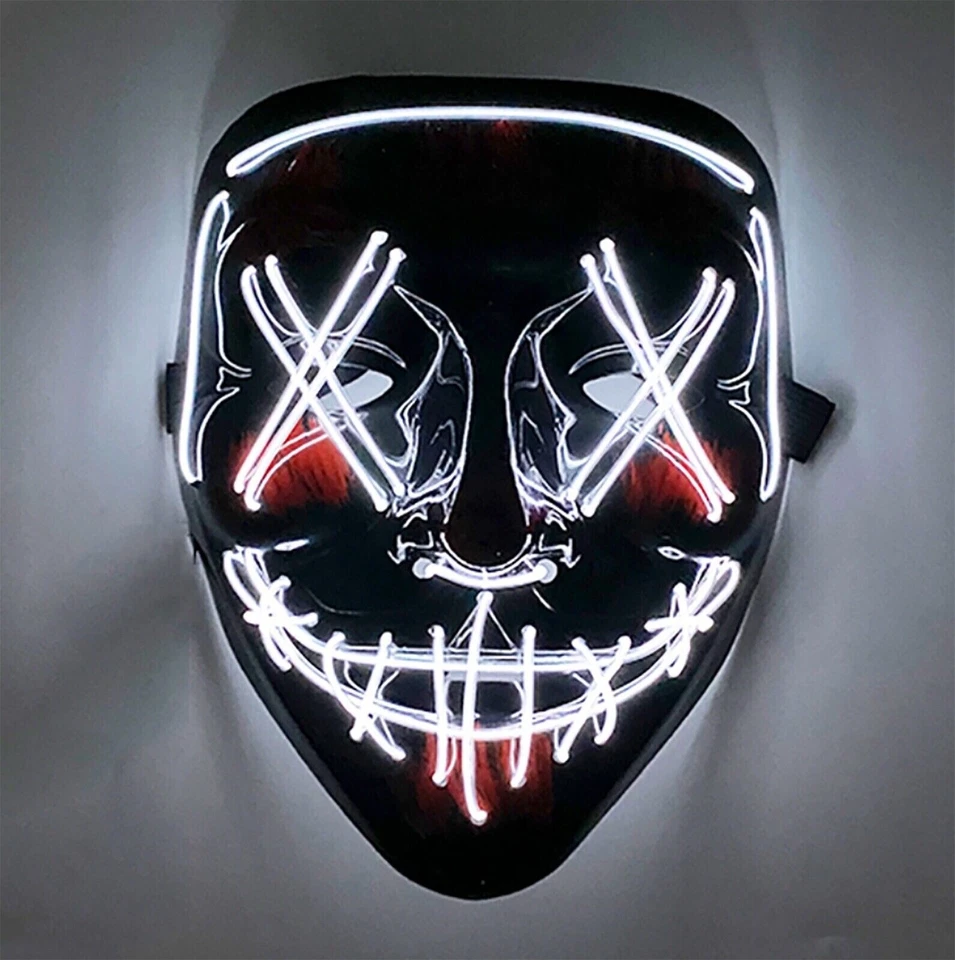 Leuchtende Maske Killer LED Scary Mask Murder Halloween Karneval