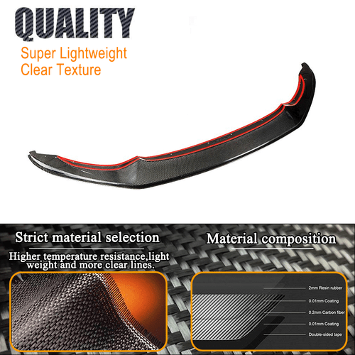 For BMW F80 M3 F82 F83 M4 2014-2019 REAL CARBON Front Bumper Lip Chin Spoiler - Picture 11 of 15