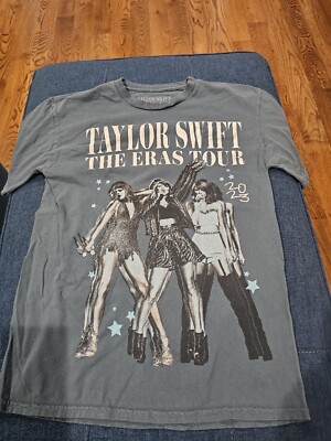 TAYLOR SWIFT Concert T-Shirt The Eras Tour 2023 Blue Medium