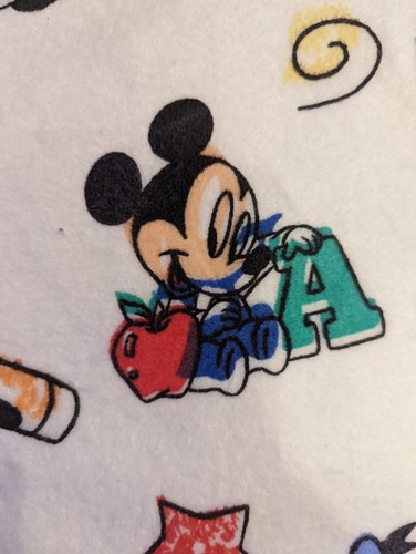 Vtg POLYESTER ACRYLIC BABY BLANKET DISNEY BABIES MICKEY MINNIE MOUSE ABC LETTER - 第 2/11 張圖片