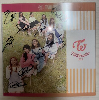 TWICE [TWICE COASTER : LANE 1] ALL MEMBER Autographed Signed Album