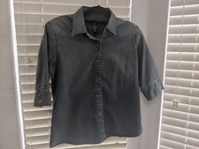 Vintage Ralph Lauren Polo Jeans Co Denim Shirt With Snaps Size Large