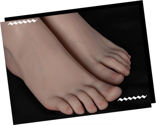 Platinum Silicone Female Vein Feet Mannequin Big Feet High Arch Foot Size 37 - Picture 2 of 31