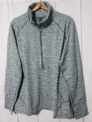 Eddie Bauer Solstice 1/2 Zip Active Top Shirt Women's 3X Light Sage NEW