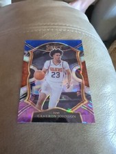 2020-21 Panini Select Concourse Blue Purple Cracked Ice Cam Johnson #21 Suns