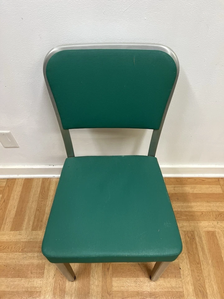 SILLA DE OFICINA INDUSTRIAL vintage cisterna de escritorio mediados de siglo aluminio moderno años 50 60 Foto 2 de 4