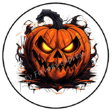 SCARY PUMPKIN HALLOWEEN ENVELOPE SEALS LABELS STICKERS PARTY FAVORS