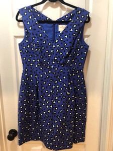 kate spade blue leopard dress