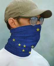 SUN GAITER Face Mask Bandana UPF 50+ UV Protecter Sun Boat Fishing Alaska Flag