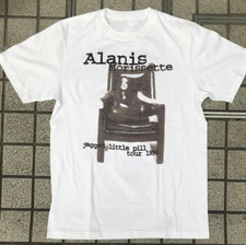 Alanis Morissette Jagged Little Pill Tour Cotton White All Size Shirt TU084