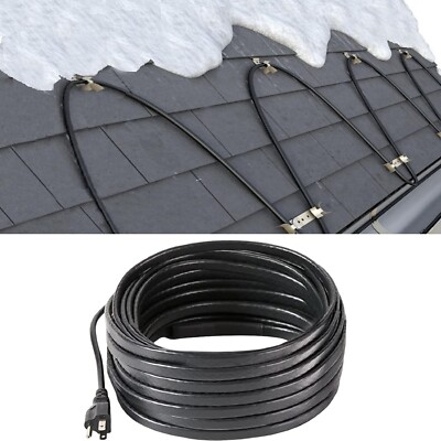 H&G Lifestyles Roof Heat Cable Snow De-icing Kit Self-Regulating 8W/ft 100ft
