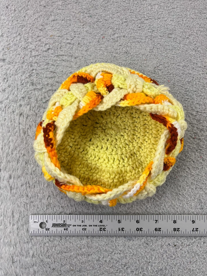 Hecho a mano Gorro Toque Juvenil Talla Única Amarillo Multicolor Crochet Tejido Acrílico Esquí Foto 2 de 4