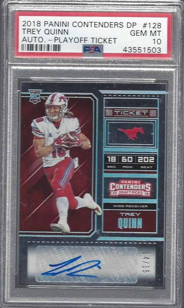 Trey Quinn Panini Contenders Draft Picks #128 Autograph-Playoff Ticket