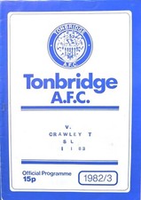 TONBRIDGE V CRAWLEY TOWN 1/1/1983 SOUTHERN LEAGUE - SOUTHERN DIVISION #EXC#