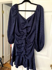 ASTR The Label Anthropologie Sweetheart Size M  Ruffle Front Mini Puff  Dress