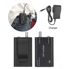 1800Mah Rechargeable Battery Pack with Belt Clip for Dental LED Head Light Black
