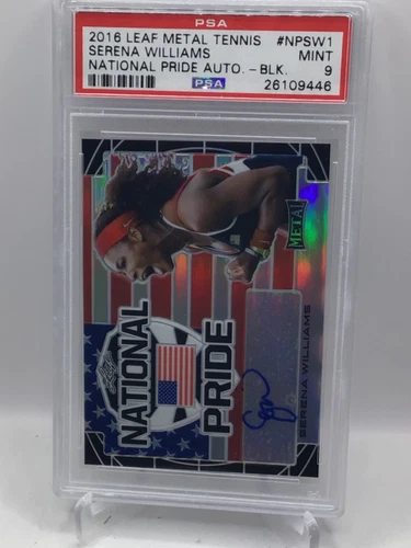 2016 Leaf Metal National Pride Auto Black 3/4 #NPSW1 Serena Williams PSA 9