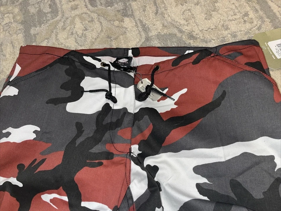 Nuevos Pantalones de Carga Rothco Rojo Militar Multi Camuflaje BDU Paracaidistas Para Mujer’s Foto 2 de 4