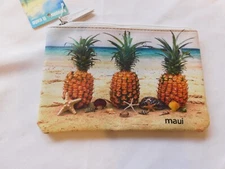 Koakai LLC Keepin' it Cute Cosmetic Pouch Travel Pineapples Beach NWT