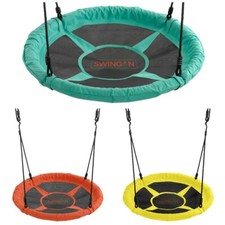 Swingan 37.5" Super Fun Round Saucer Tree Nest Swing Accessory, Adjustable Ropes