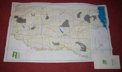 1983  Burlington Northern Railroad Mississippi Map
