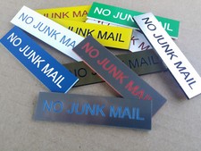 Letrero sin correo basura para buzón de correo - 30 colores y 7 tamaños pequeños y medianos