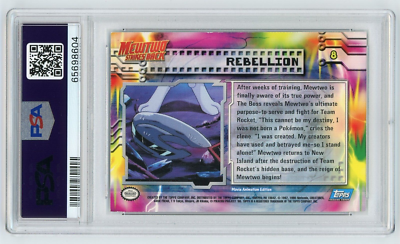 Pokemon Card Rebellion #8 Holo Foil Armored Mewtwo Topps 1999 PSA