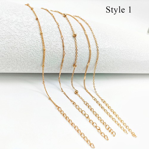 5 Teile/Set Fußkettchen Mehrlagig Perlen Fußkettchen Set Kette Strand Fuß Schmuck - Bild 14 von 19
