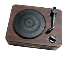 Turntable Wireless Bluetooth 5.0 Speaker Micro SD Aux Input Retro Style - READ
