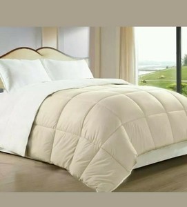 Luxury Reversible Premium Goose Down Alternative Comforter Set Tan