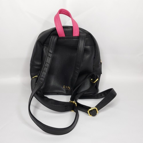 Disney Minnie Mouse Mini Backpack Black Gold Polka Dot Pink Bow Dani Nicole - Picture 3 of 7