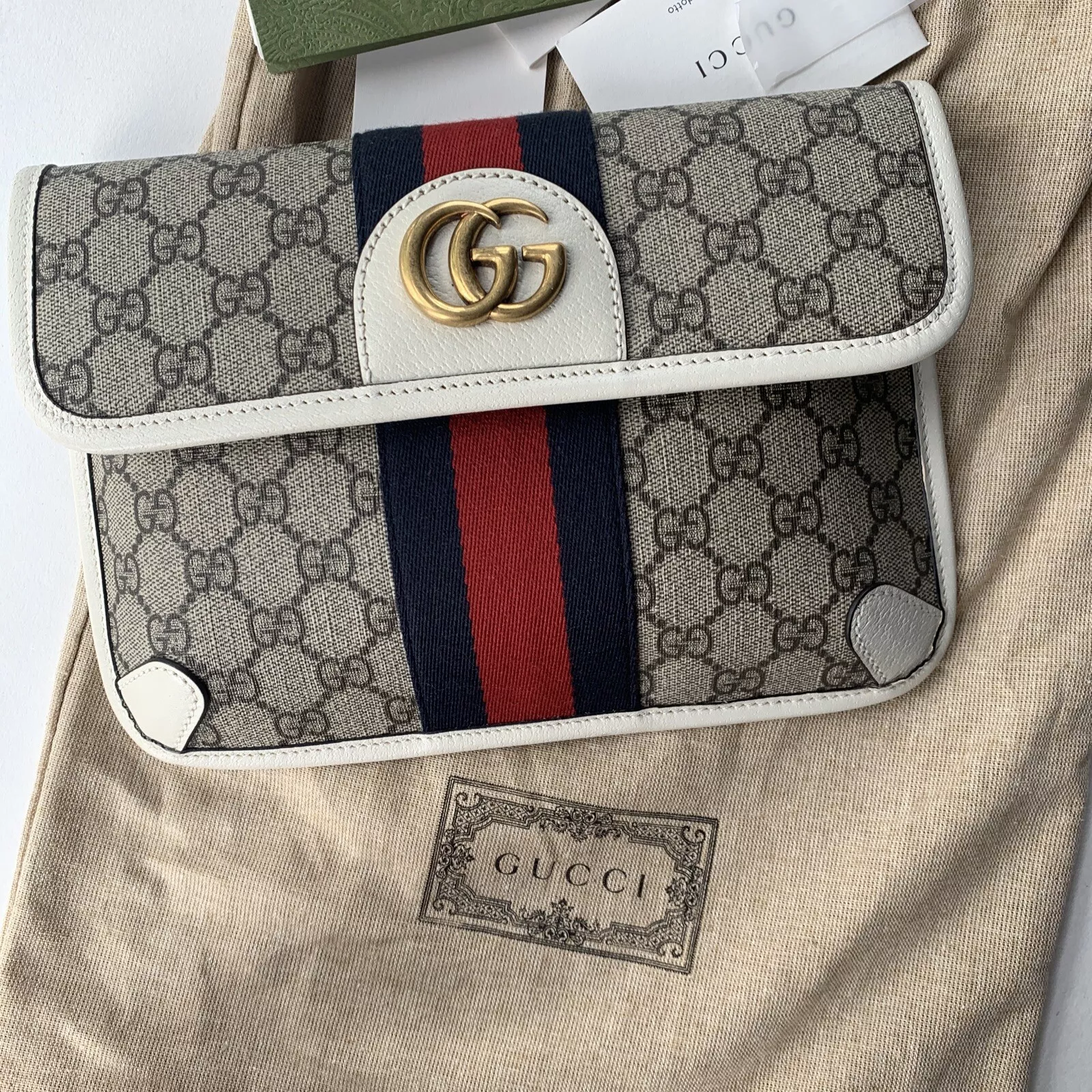 Sac Gucci Ophidia neuf, blanc, sans ceinture