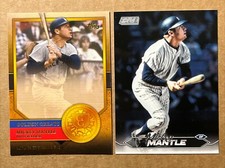Mickey Mantle 2012 Topps Golden Greats & 2024 Topps Stadium Club Baseball Cards