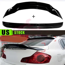 Spoiler Wing + Rera Roof Spoiler For 2007-2015 Infiniti G37 G25 4 Doors