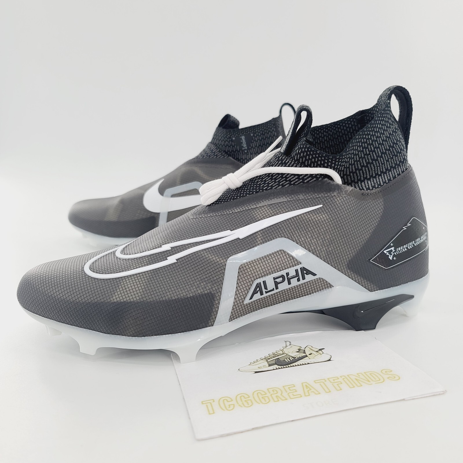 Nike Alpha Menace Elite 3 Football WIDE Cleats Men's Size 16 Black Iron